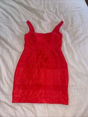 Red Sleeveless Bodycon Dress